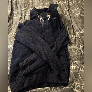 H&M Blue Knit Hoodie Size L